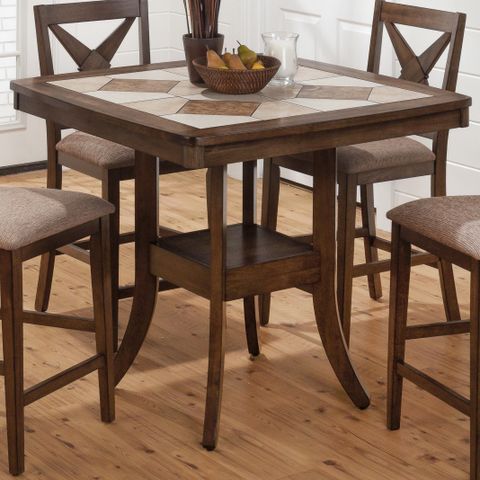 Tucson Brown Square Counter Height Table By Jofran | Counter Height Pub ... with regard to Finding the Perfect Brown Counter Height Square Table for Your Space